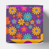 カラフル花ピースラブグルービーレトロヒッピー フェイバーボックス (上部)