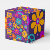 カラフル花ピースラブグルービーレトロヒッピー フェイバーボックス (裏面サイド)