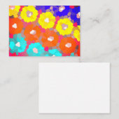 カラフル花プリント ノートカード (正面/裏面)