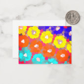 カラフル花プリント ノートカード (正面/裏面インサイチュ)