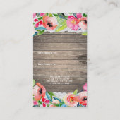 カラフル花モダン木&レース友達を参照 紹介カード (裏面)