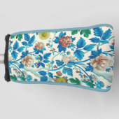 カラフル花伝統的柄 ゴルフヘッドカバー (正面)