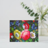 カラフル花束はがき ポストカード (スタンド正面)