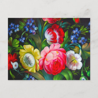 カラフル花束はがき ポストカード