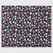 カラフル花柄ラッピング紙 ラッピングペーパー (フラット)