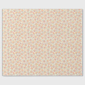 カラフル花模様 ラッピングペーパー (フラット)