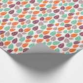 カラフル花模様（白） ラッピングペーパー (角)