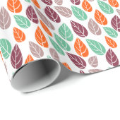 カラフル花模様（白） ラッピングペーパー (ロールコーナー)