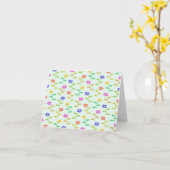 カラフル花淡い色の カード (黄色い花)