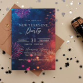 カラフル花火の大晦日パーティー 招待状
