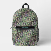 カラフル花火パタパーソナライズされたーン プリントバックパック (正面)