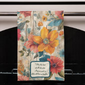 カラフル花素朴のカスタマイズ キッチンタオル