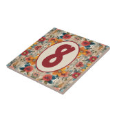 カラフル花素朴のカスタマイズ タイル (側面)