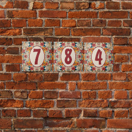 カラフル花素朴のカスタマイズ タイル