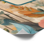 カラフル花素朴のカスタマイズ ポスター (角)