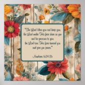 カラフル花素朴のカスタマイズ ポスター (正面)