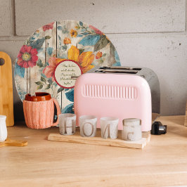 カラフル花素朴丸カスタマイズ可能 カッティングボード