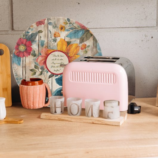 カラフル花素朴丸カスタマイズ可能 カッティングボード