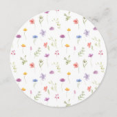 カラフル花結婚の丸いフラットメニュー メニュー (裏面)