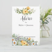 カラフル花結婚の アドバイスカード (スタンド正面)