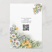 カラフル花結婚の エンクロージャーカード (裏面)