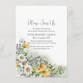 カラフル花結婚の エンクロージャーカード