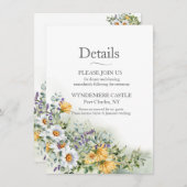 カラフル花結婚の エンクロージャーカード (正面/裏面)