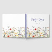 カラフル花結婚の ゲストブック (全面)