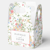 カラフル花結婚の フェイバーボックス (オープン)