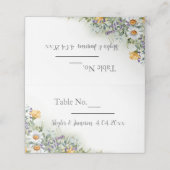 カラフル花結婚の プレイスカード (外部開封)