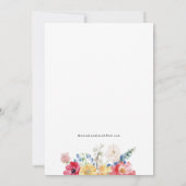 カラフル花結婚の 招待状 (裏面)