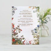 カラフル花結婚の 招待状 (スタンド正面)