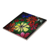 カラフル花開花 タイル (側面)