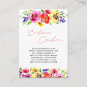 カラフル花 エンクロージャーカード (正面)