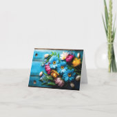 カラフル花 カード (正面)