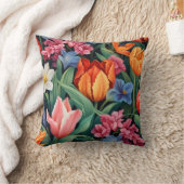カラフル花 クッション (ブランケット)