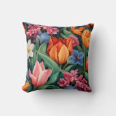 カラフル花 クッション (正面)