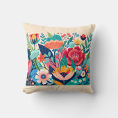 カラフル花 クッション