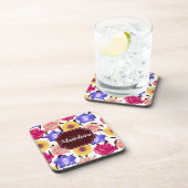 カラフル花 コースター (右側)