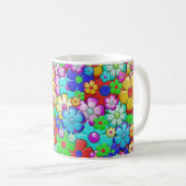 カラフル花 コーヒーマグカップ (正面右)