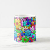 カラフル花 コーヒーマグカップ (中央)