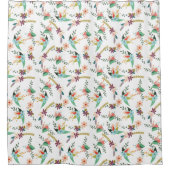 カラフル花 シャワーカーテン (正面)