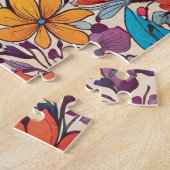 カラフル花 ジグソーパズル (側面)