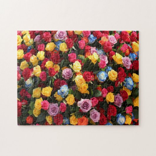 カラフル花 ジグソーパズル (横)