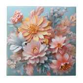 カラフル花 タイル (正面)