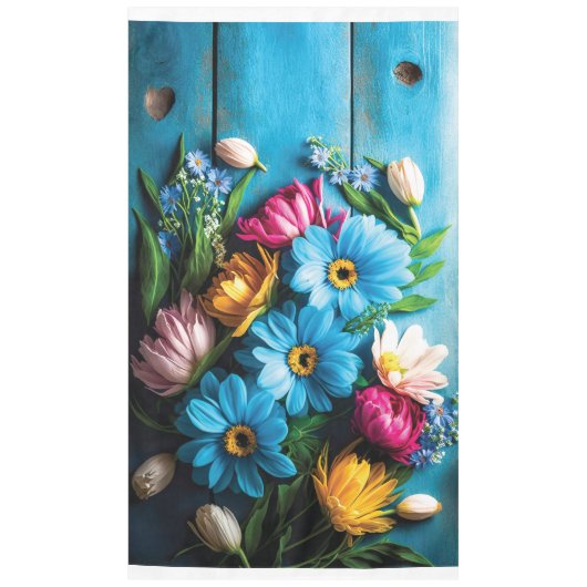 カラフル花 テーブルクロス (正面)