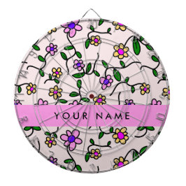 カラフル花、ピンク背景、ピンク ダーツボード