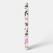 カラフル花、ピンク背景、ピンク SAMSUNG GALAXYケース (左側面)