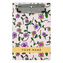 カラフル花、ピンク背景、黄色