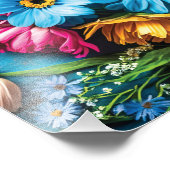 カラフル花 フォトプリント            (角)